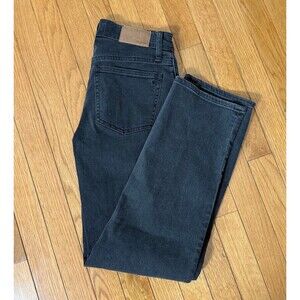 Madewell Straight Leg Jeans in Washed Black